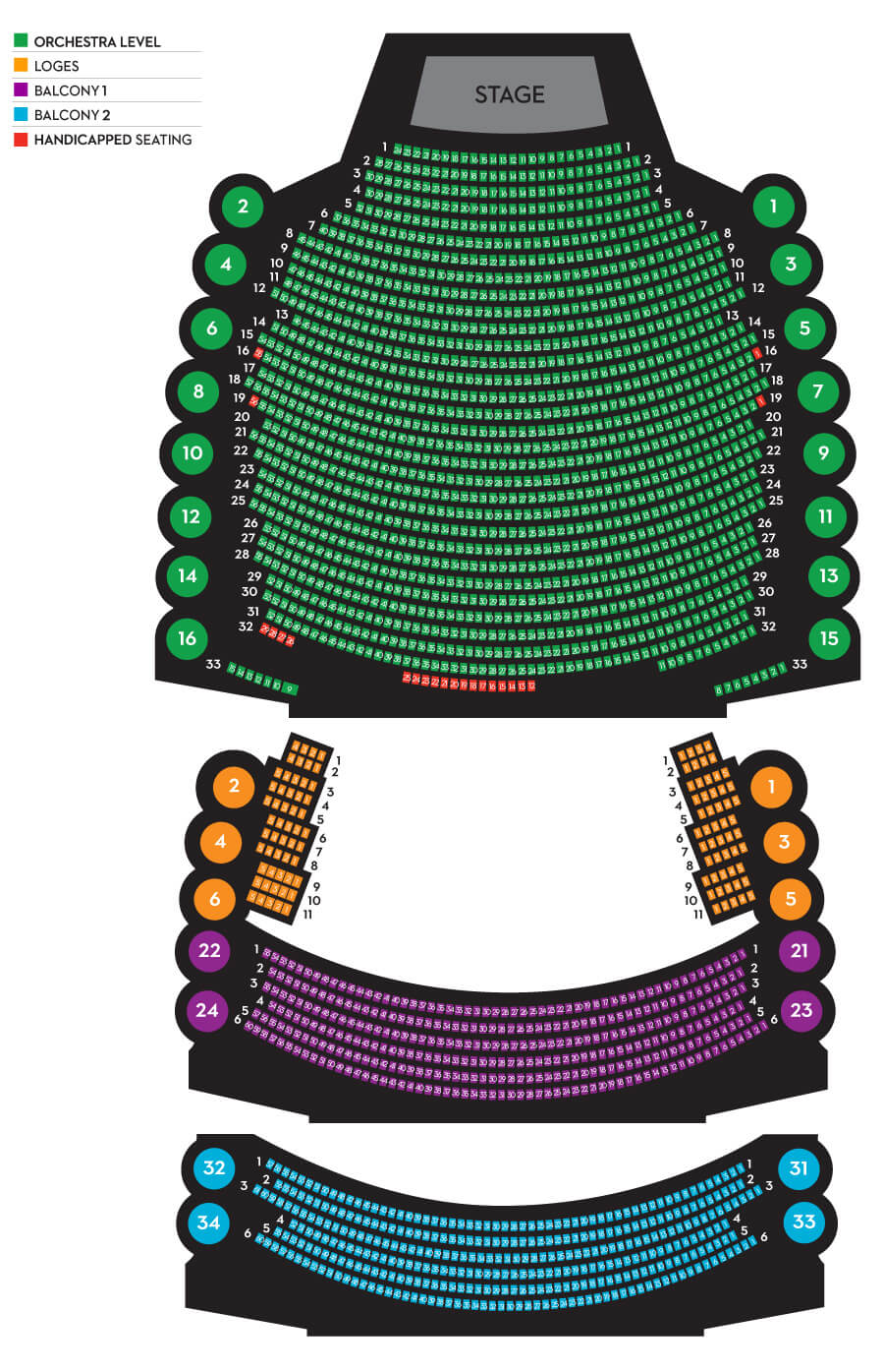 Centennial Hall Seating Chart