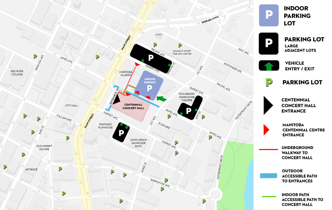 Parking Map - Centennial Concert Hall